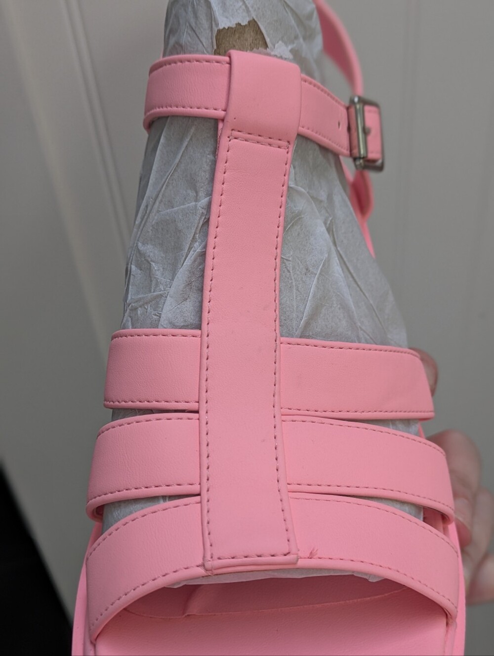 Madden Girl Galexia Strappy Platform Fisherman Sandal in Paris Pink - Picture 11 of 13